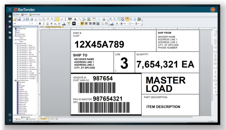 BarTender label design and printing software